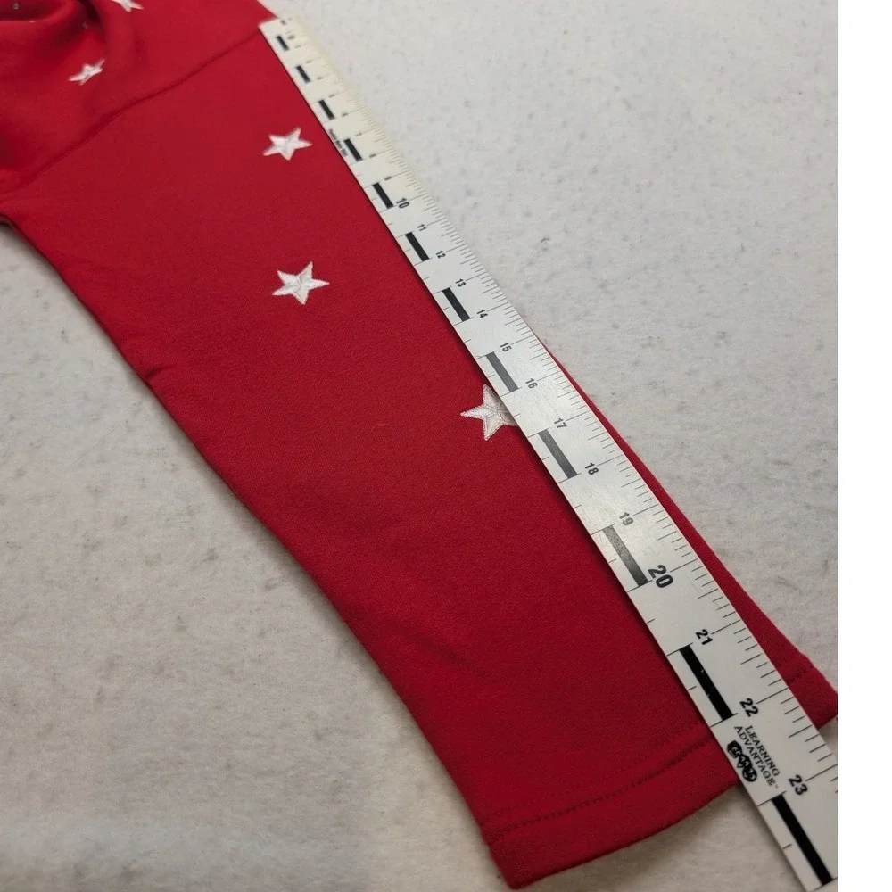 The Quacker Factory Sweatshirt Women Large Red Embroidered Stars Rhinestone - Picture 4 of 9